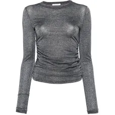 Драпированный топ с длинными рукавами