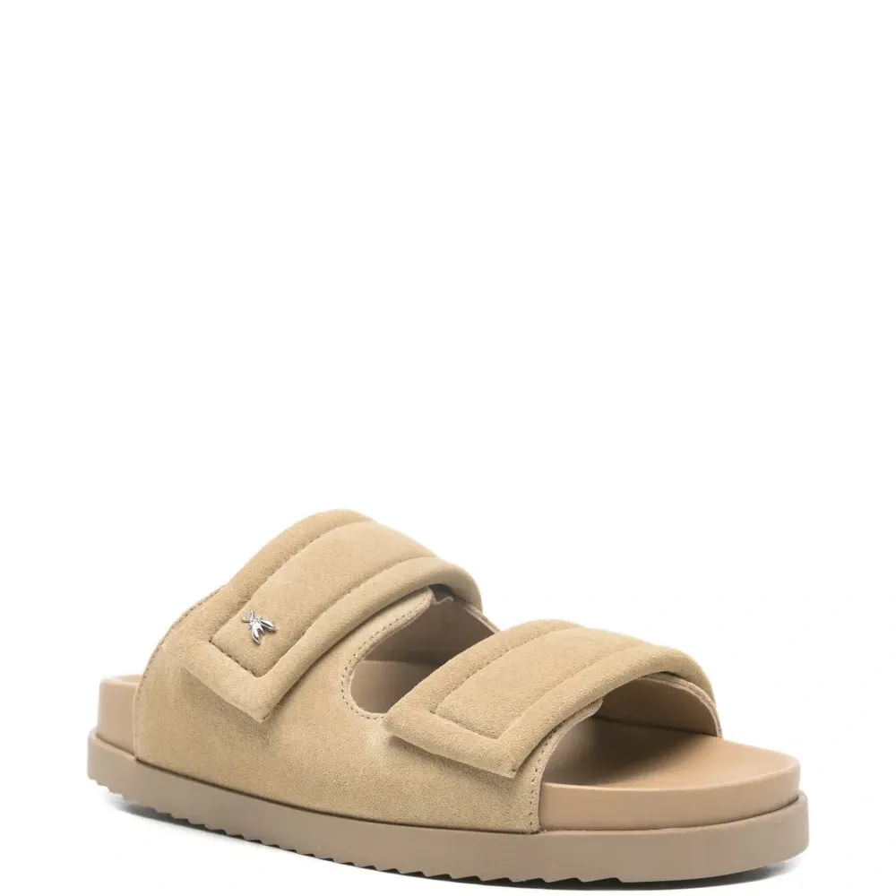 Замшевые сандалии с логотипом Замшевые сандалии с логотипом