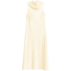 Атласное платье миди