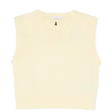 Жилет без рукавов с круглым вырезом