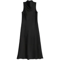 Атласное платье миди