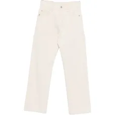 Джинсы прямого кроя с логотипом на пуговице