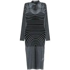 Платье миди из тюля с абстрактным принтом