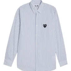 Play рубашка в полоску с черным сердцем Play рубашка в полоску с черным сердцем