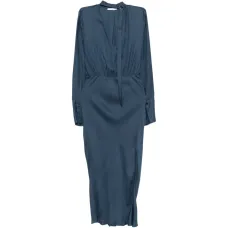 Драпированное струящееся платье миди