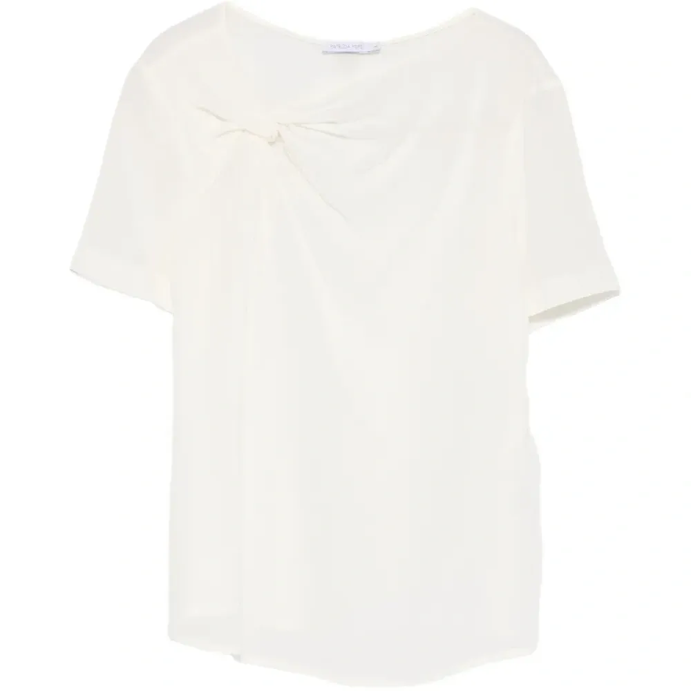 Асимметричный топ с короткими рукавами