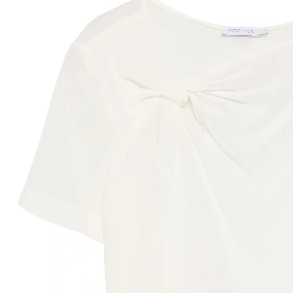 Асимметричный топ с короткими рукавами