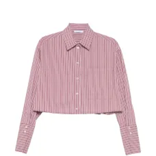 Укороченная рубашка в полоску