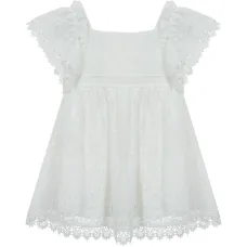 Кружевное платье с кружевом и бантом