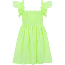 Платье в полоску с оборками