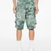 Плиссированные шорты с карманами-карго и принтом