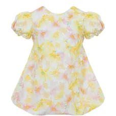 Платье с объемными рукавами и цветочным принтом Платье с объемными рукавами и цветочным принтом