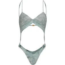 Слитный купальник с цветочными вырезами Слитный купальник с цветочными вырезами