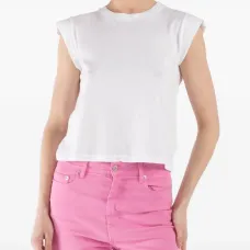 Футболка с акцентированными плечами