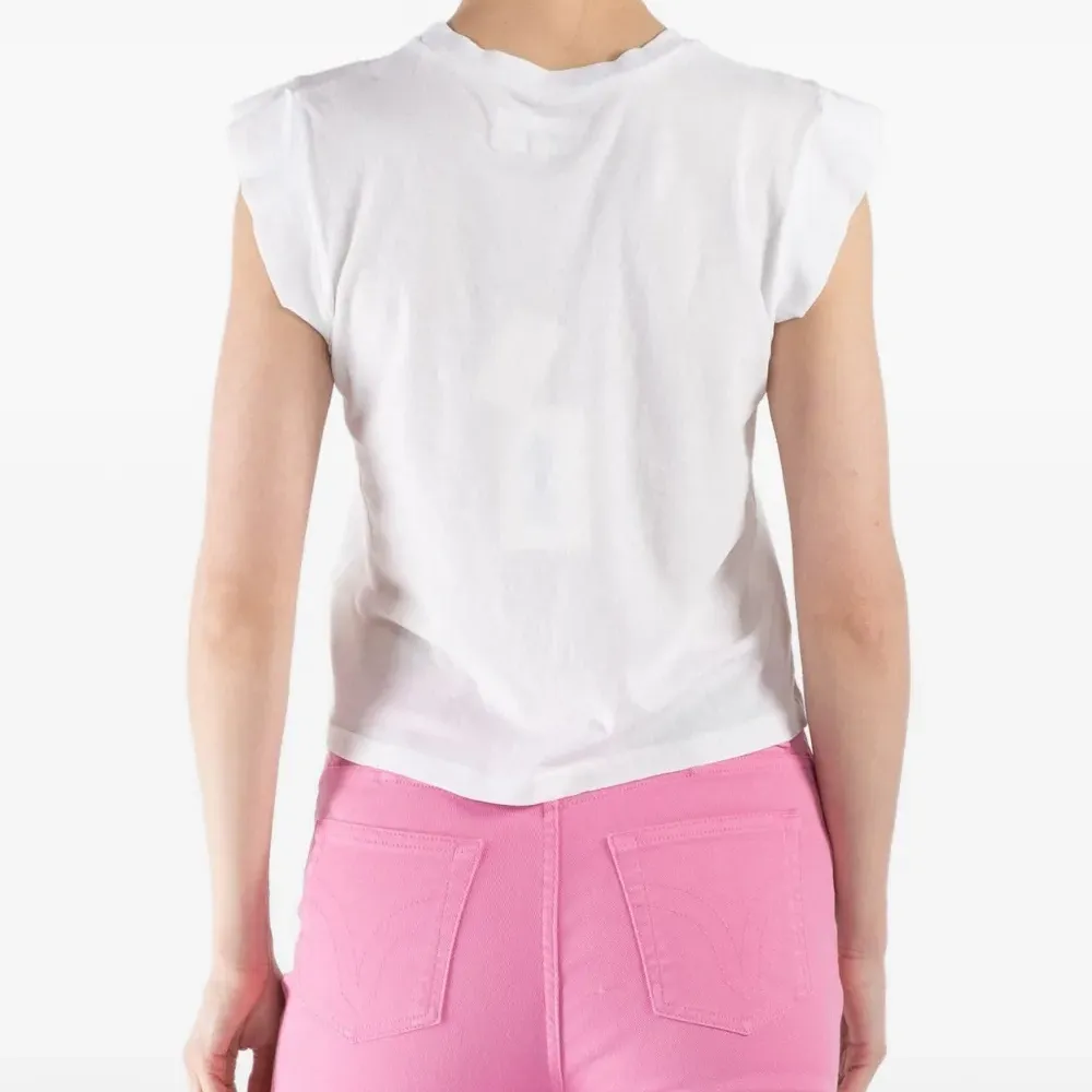 Футболка с акцентированными плечами