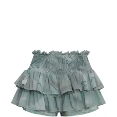 Шорты с цветочным принтом и оборками