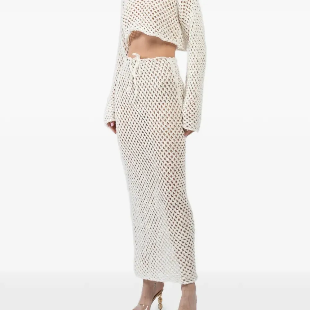 Юбка из крупной вязки