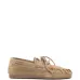 Бежевые замшевые лоферы Rowan на шнуровке