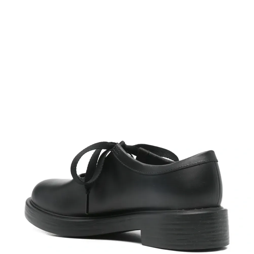 Лоферы с лентами для шнуровки