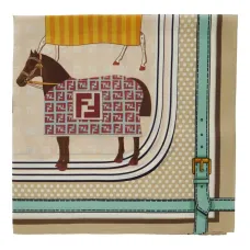 Платок с узором в виде лошадей