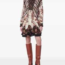 Мини-платье с длинными рукавами Majestic Garden