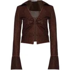 Топ с воротником и завязками