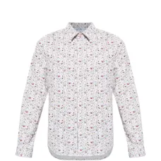 Рубашка с длинными рукавами и цветочным принтом