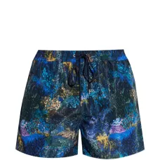 Плавки-шорты с принтом и шнуровкой Плавки-шорты с принтом и шнуровкой