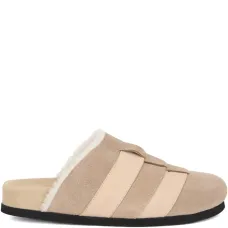 Домашние тапочки из замши с вставками Домашние тапочки из замши с вставками