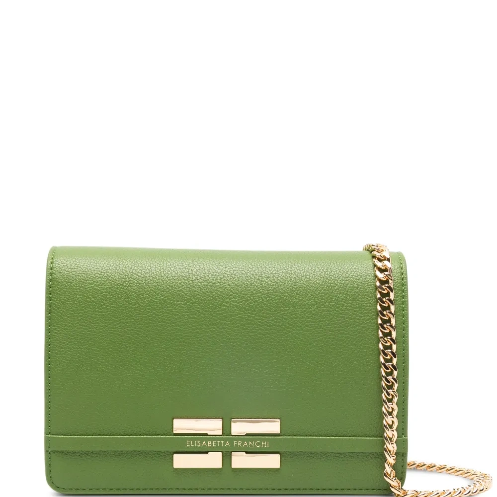 Сумка на плечо с логотипом и цепочкой