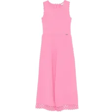 Комбинезон с круглым вырезом и волнистыми краями Комбинезон с круглым вырезом и волнистыми краями