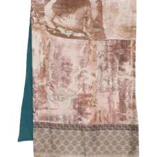 Шарф с принтованной каймой