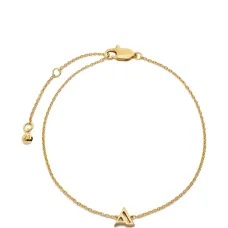 Цепочный браслет с подвеской-инициалом