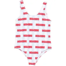 Полосатый купальник с принтом