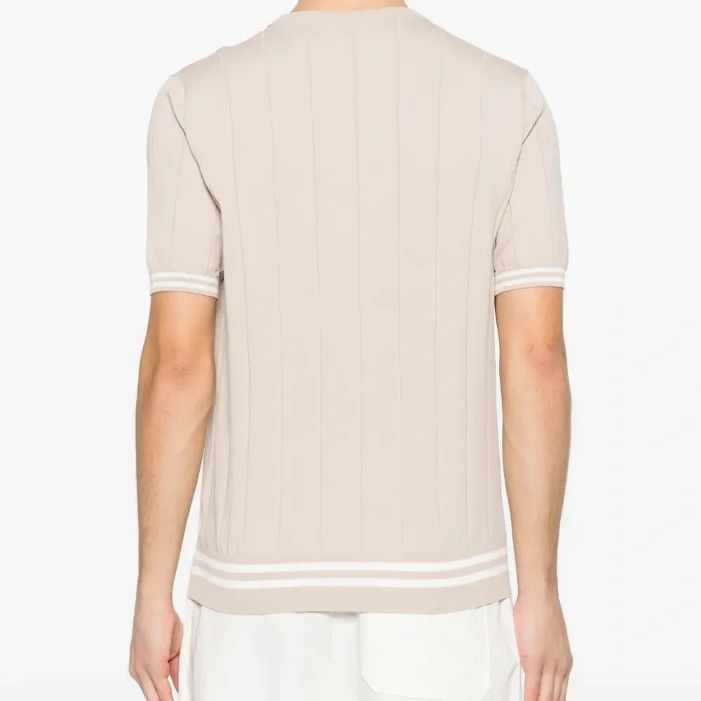 Рифленая футболка в полоску