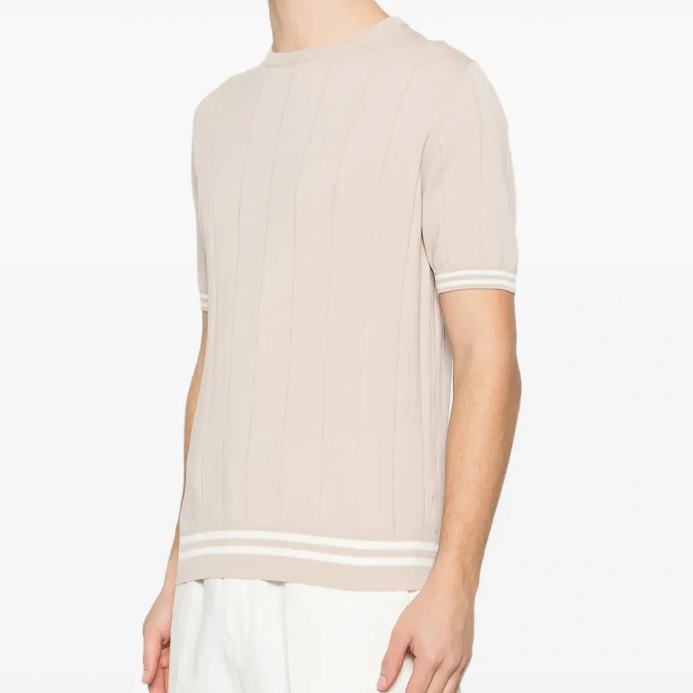 Рифленая футболка в полоску