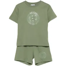 Комплект с шортами с круглым принтом