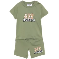 Комплект с шортами и принтом медведя