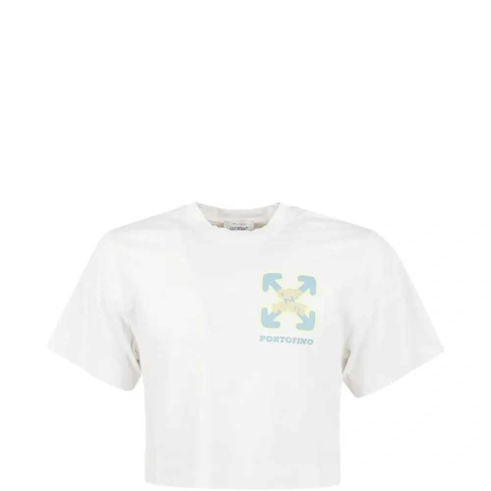 Укороченный топ с графичным принтом