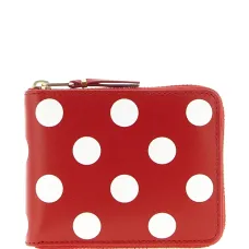 Кошелек на молнии в горошек