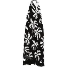 Миди-платье с пальмовым принтом