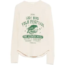 Свитер с принтом в виде птиц