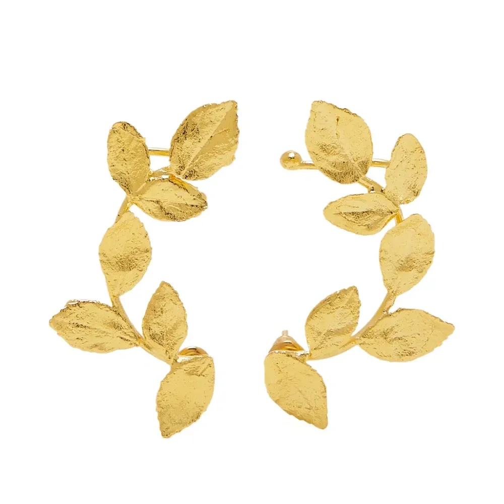 Серьги "Вьющийся лист"
