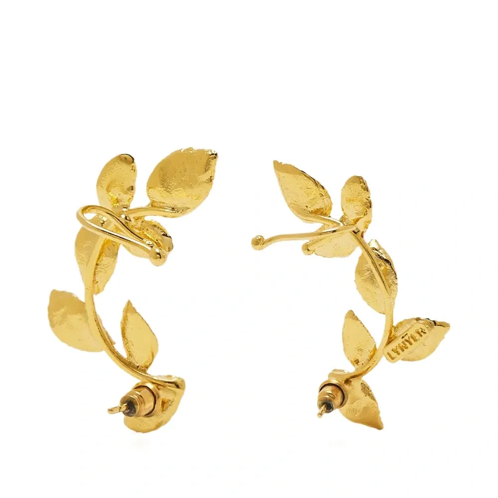 Серьги "Вьющийся лист"