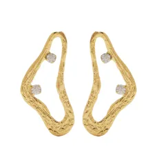 Фактурные серьги Celestial Whispers, украшенные камнями