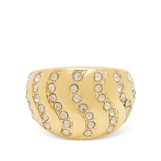 Кольцо Aurora Wave с кристаллами в виде волны