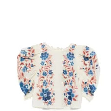 Блузка с цветочной вышивкой