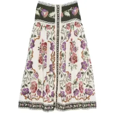 Миди-юбка с цветочным принтом