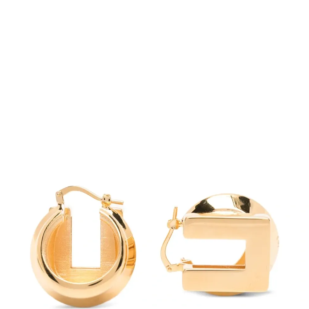 Геометрические серьги с эффектом многослойности