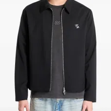 Вышитая коуч-куртка из твила